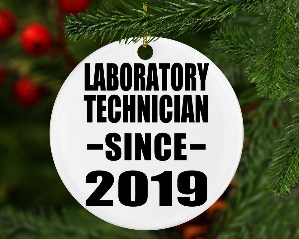 Laboratory Technician Since 2019 - Circle Ornament