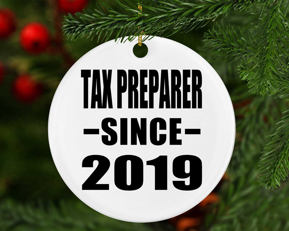 Tax Preparer Since 2019 - Circle Ornament