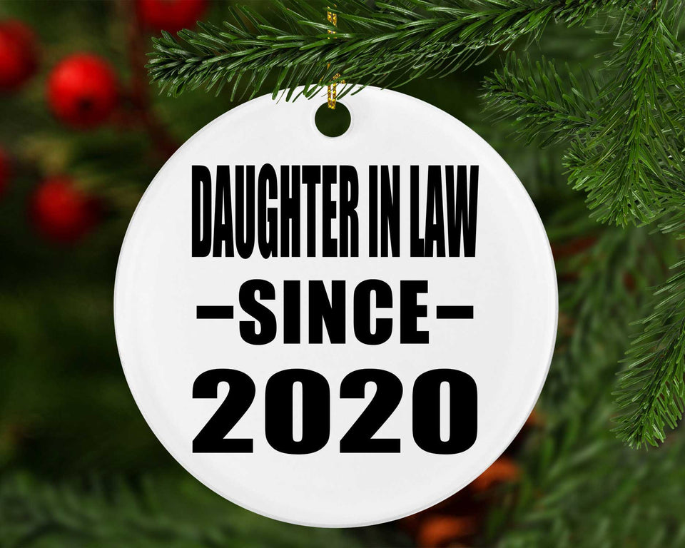 Daughter In Law Since 2020 - Circle Ornament