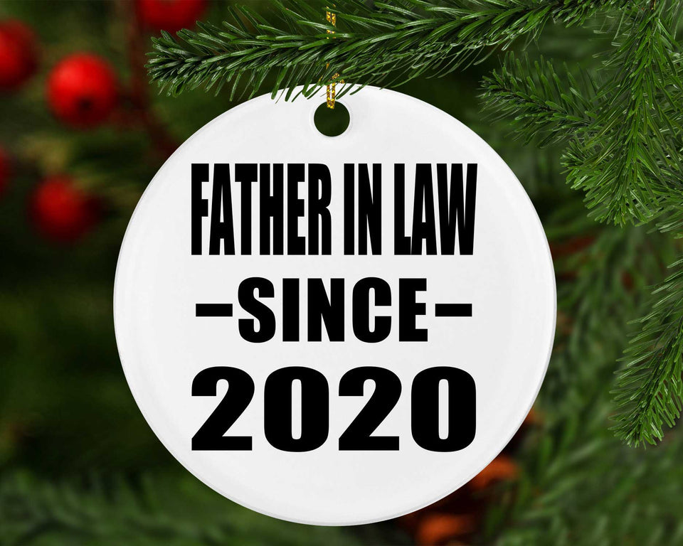 Father In Law Since 2020 - Circle Ornament