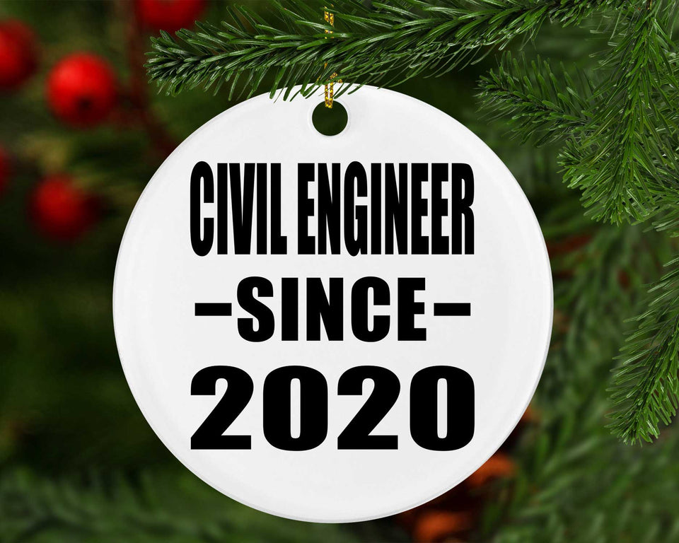 Civil Engineer Since 2020 - Circle Ornament