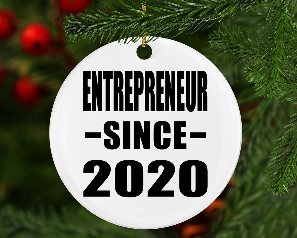Entrepreneur Since 2020 - Circle Ornament