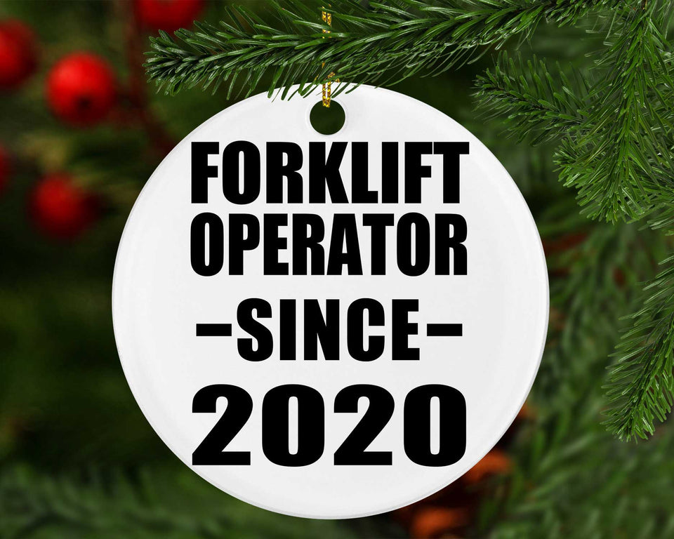 Forklift Operator Since 2020 - Circle Ornament