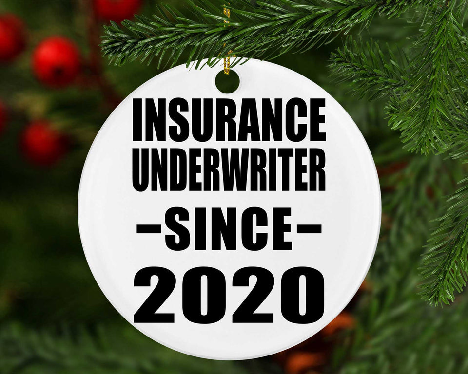 Insurance Underwriter Since 2020 - Circle Ornament