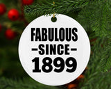 125th Birthday Fabulous Since 1899 - Circle Ornament