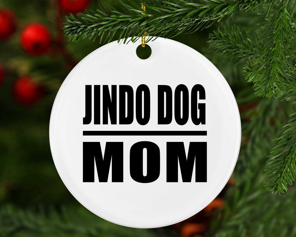 Jindo Dog Mom - Circle Ornament