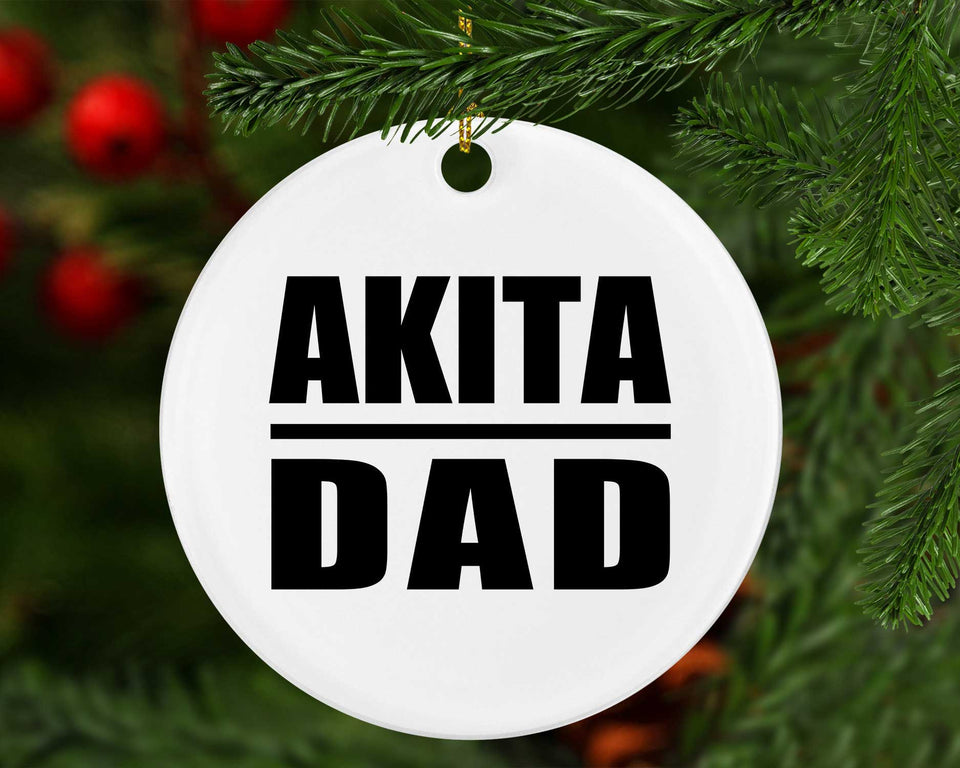 Akita Dad - Circle Ornament