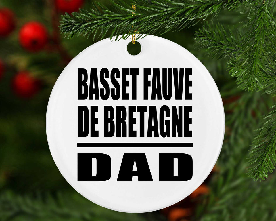Basset Fauve De Bretagne Dad - Circle Ornament