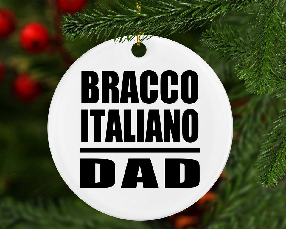 Bracco Italiano Dad - Circle Ornament
