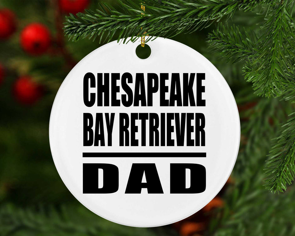 Chesapeake Bay Retriever Dad - Circle Ornament