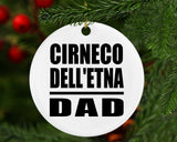 Cirneco Dell'etna Dad - Circle Ornament
