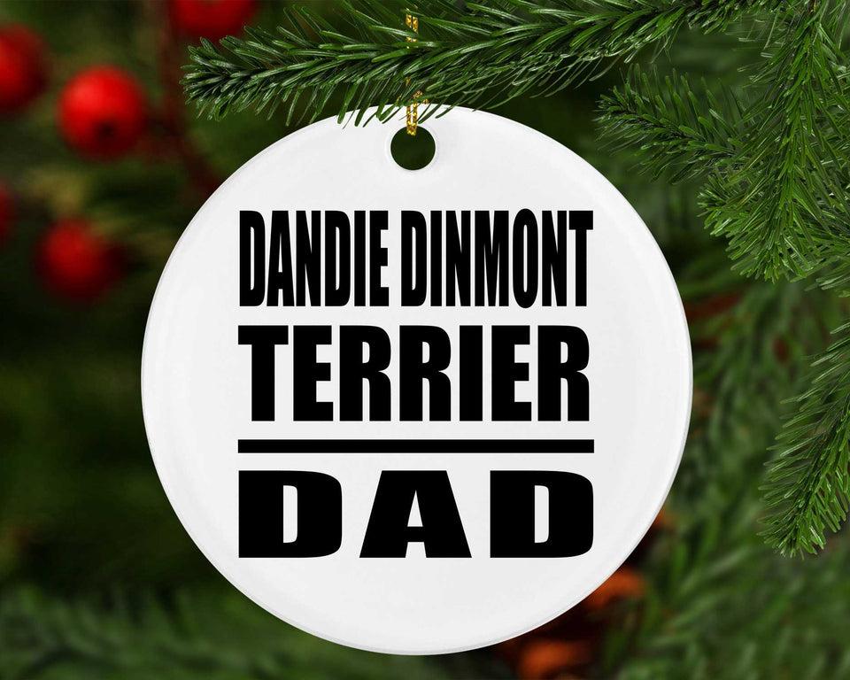 Dandie Dinmont Terrier Dad - Circle Ornament