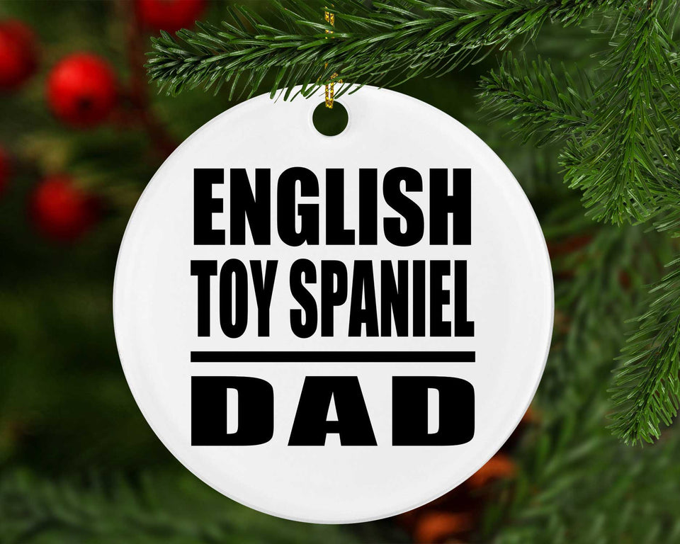 English Toy Spaniel Dad - Circle Ornament
