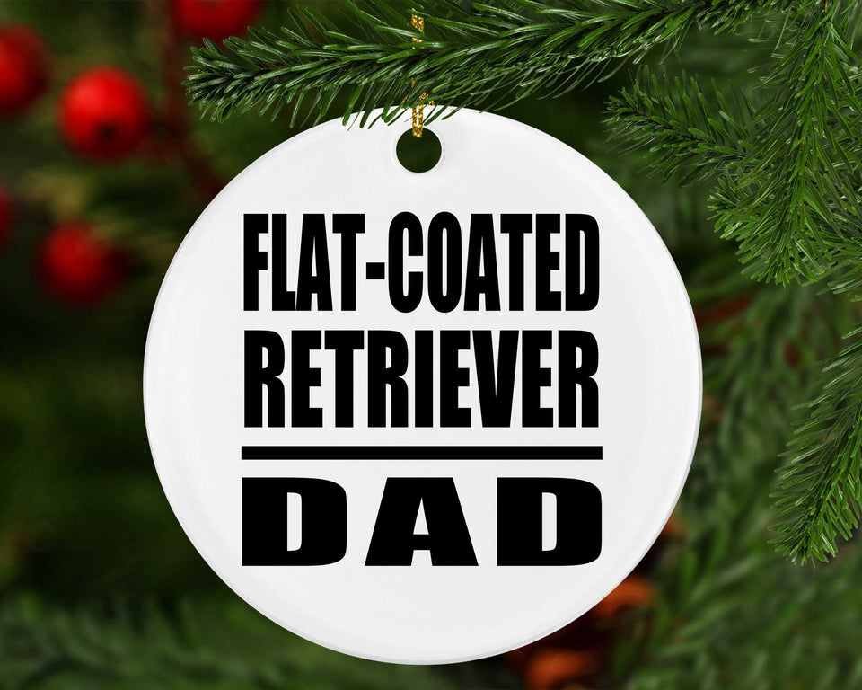 Flat-Coated Retriever Dad - Circle Ornament