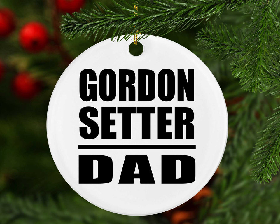 Gordon Setter Dad - Circle Ornament