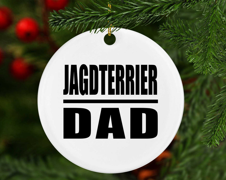 Jagdterrier Dad - Circle Ornament