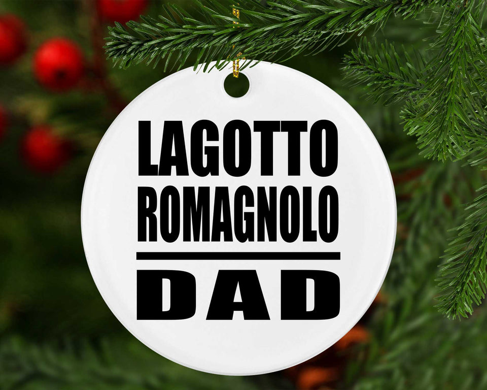 Lagotto Romagnolo Dad - Circle Ornament