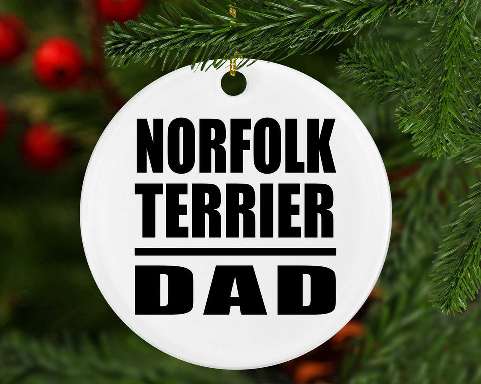 Norfolk Terrier Dad - Circle Ornament