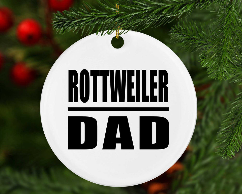 Rottweiler Dad - Circle Ornament