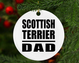 Scottish Terrier Dad - Circle Ornament