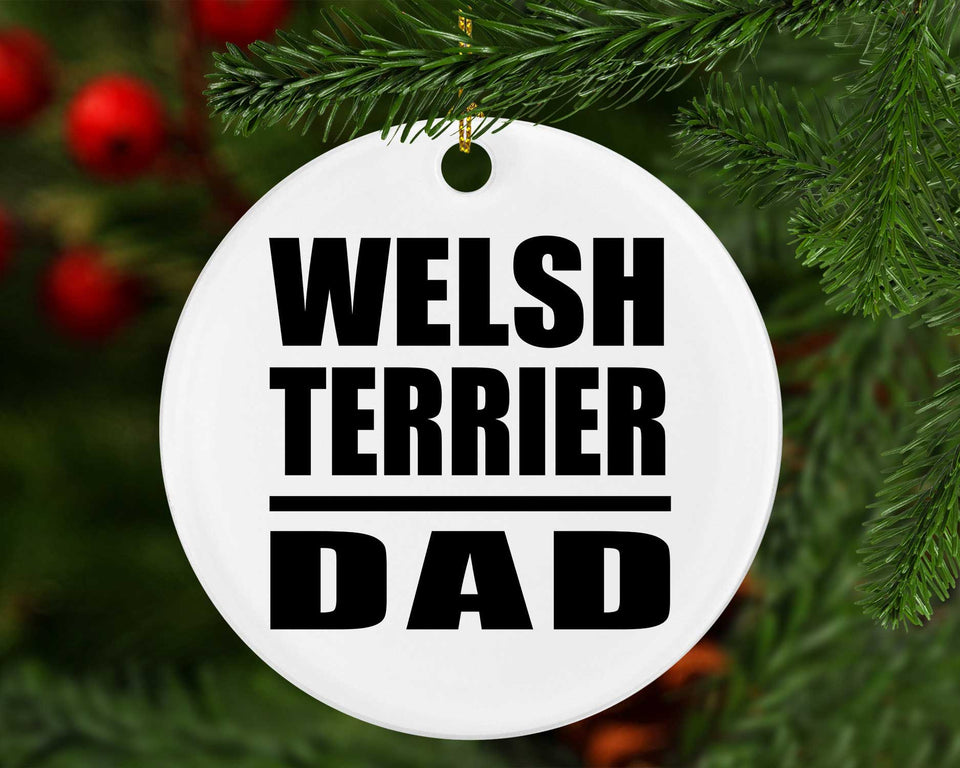 Welsh Terrier Dad - Circle Ornament