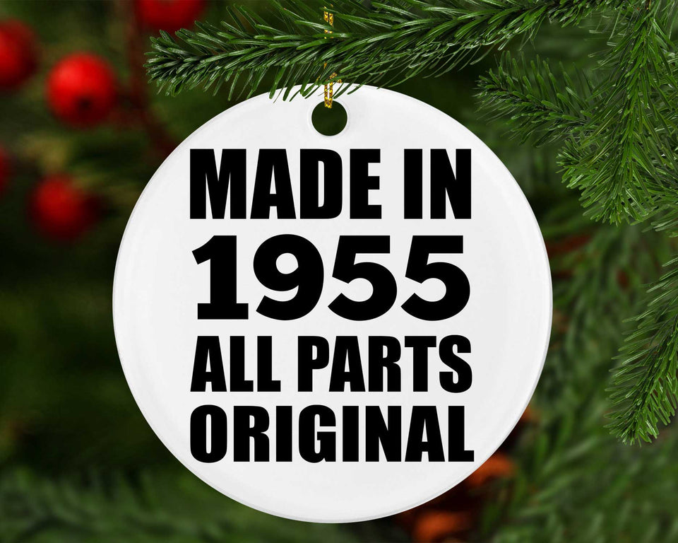 69th Birthday Made in 1955 All Parts Original - Circle Ornament