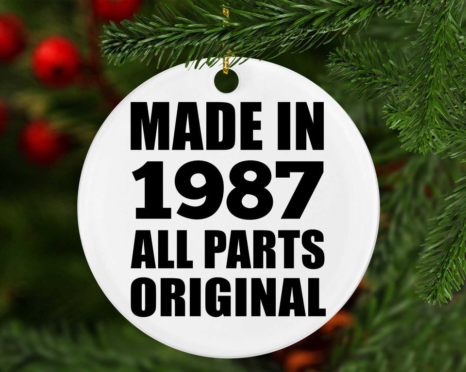 37th Birthday Made in 1987 All Parts Original - Circle Ornament