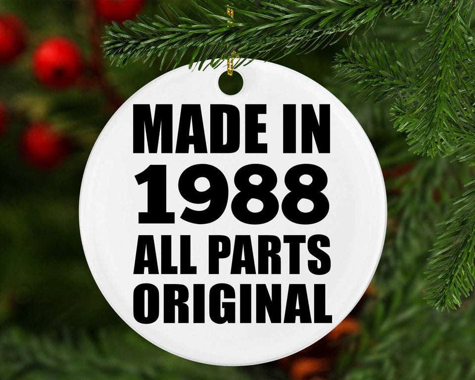 36th Birthday Made in 1988 All Parts Original - Circle Ornament
