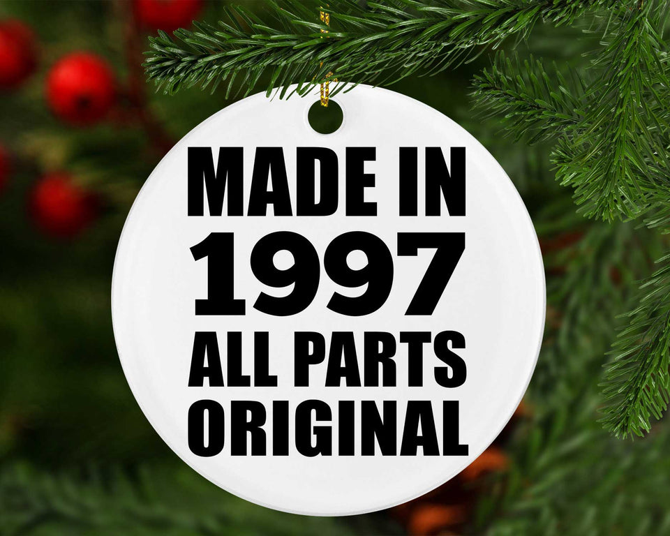 27th Birthday Made in 1997 All Parts Original - Circle Ornament