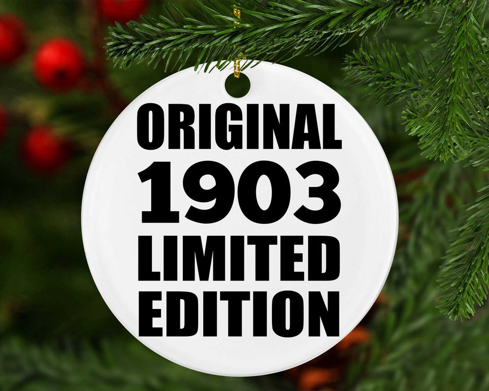 121st Birthday Original 1903 Limited Edition - Circle Ornament