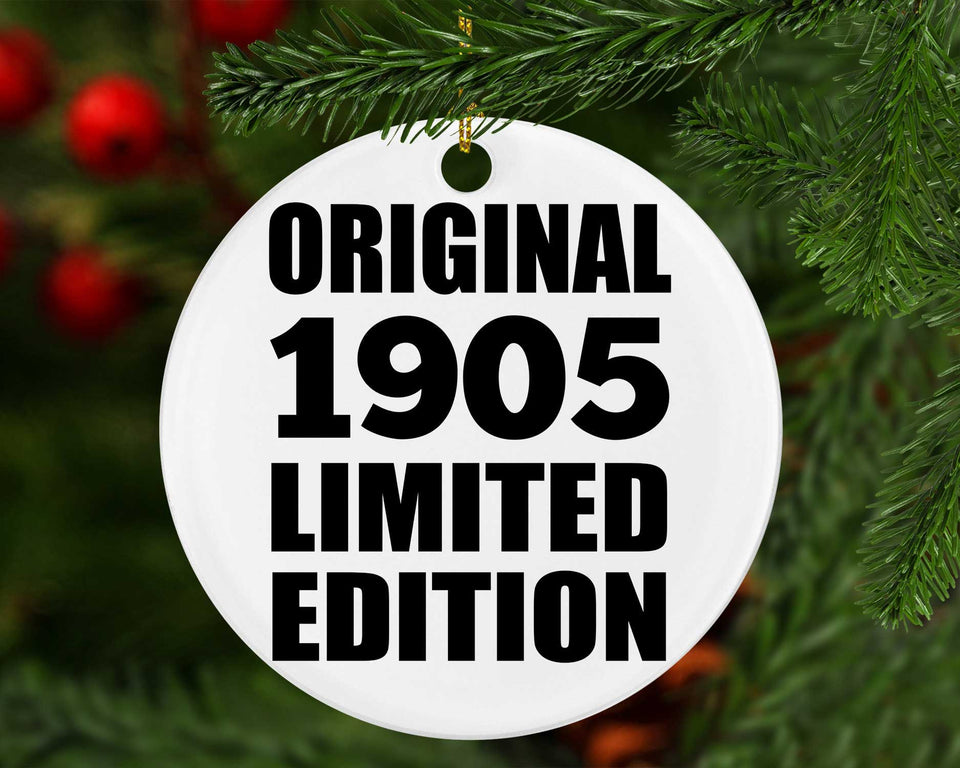 119th Birthday Original 1905 Limited Edition - Circle Ornament