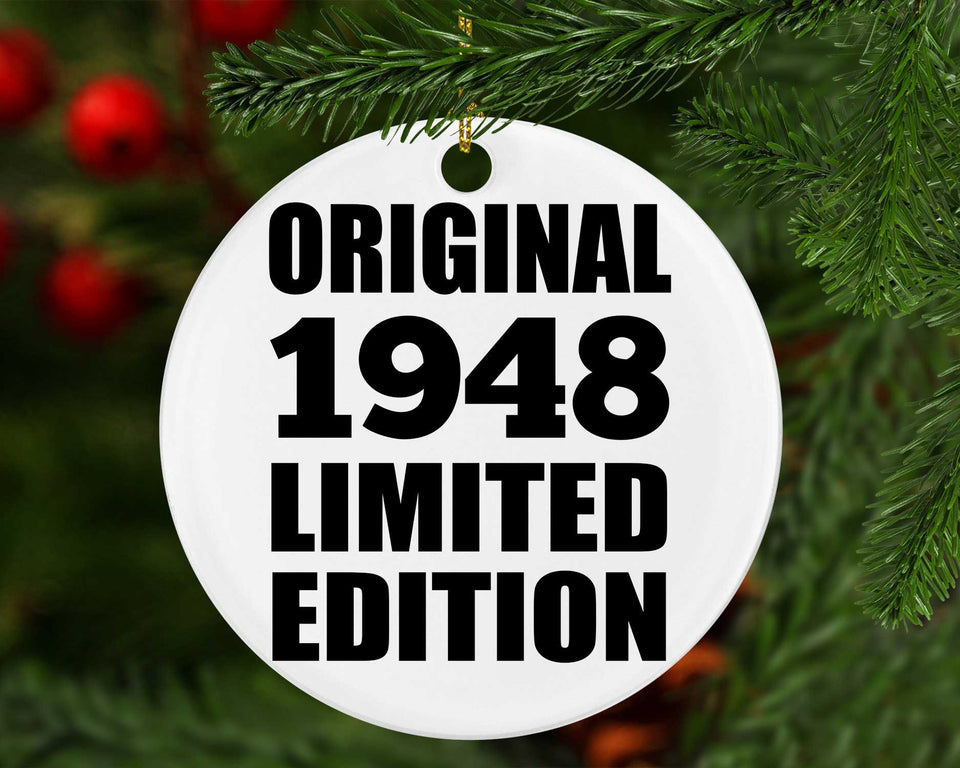 76th Birthday Original 1948 Limited Edition - Circle Ornament