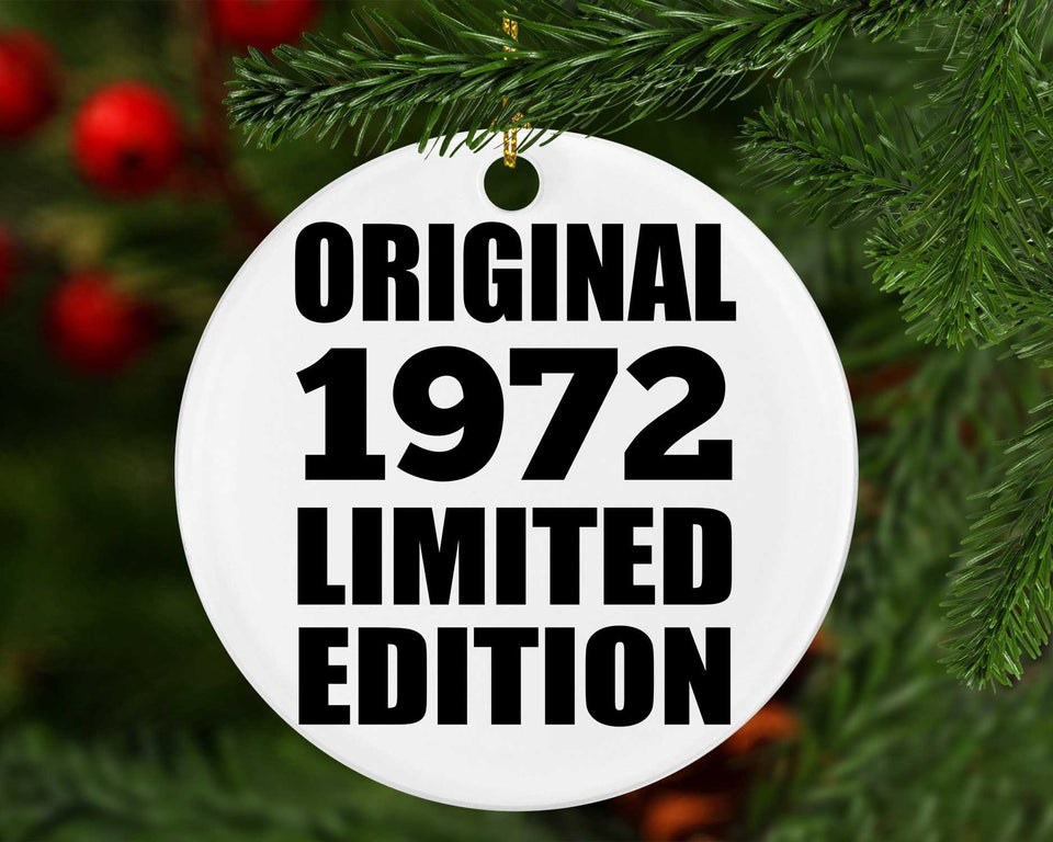 52nd Birthday Original 1972 Limited Edition - Circle Ornament