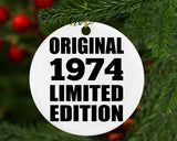 50th Birthday Original 1974 Limited Edition - Circle Ornament