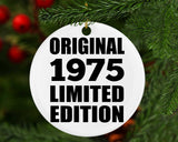 49th Birthday Original 1975 Limited Edition - Circle Ornament