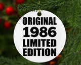 38th Birthday Original 1986 Limited Edition - Circle Ornament