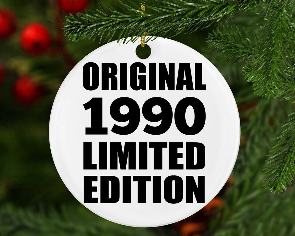 34th Birthday Original 1990 Limited Edition - Circle Ornament