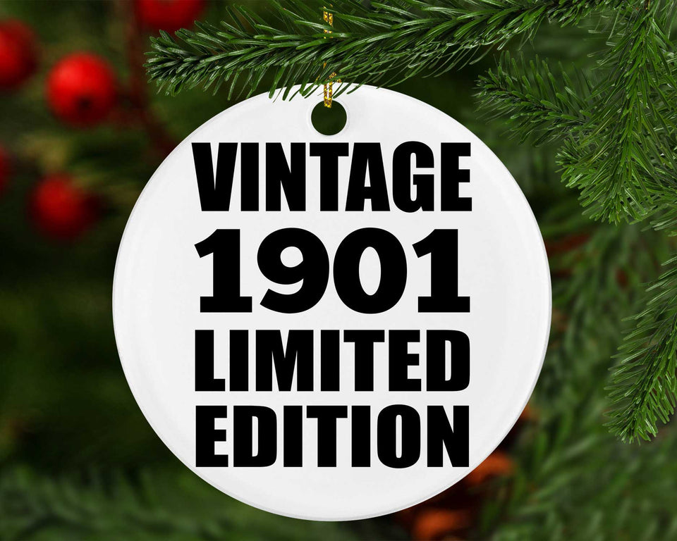 123rd Birthday Vintage 1901 Limited Edition - Circle Ornament