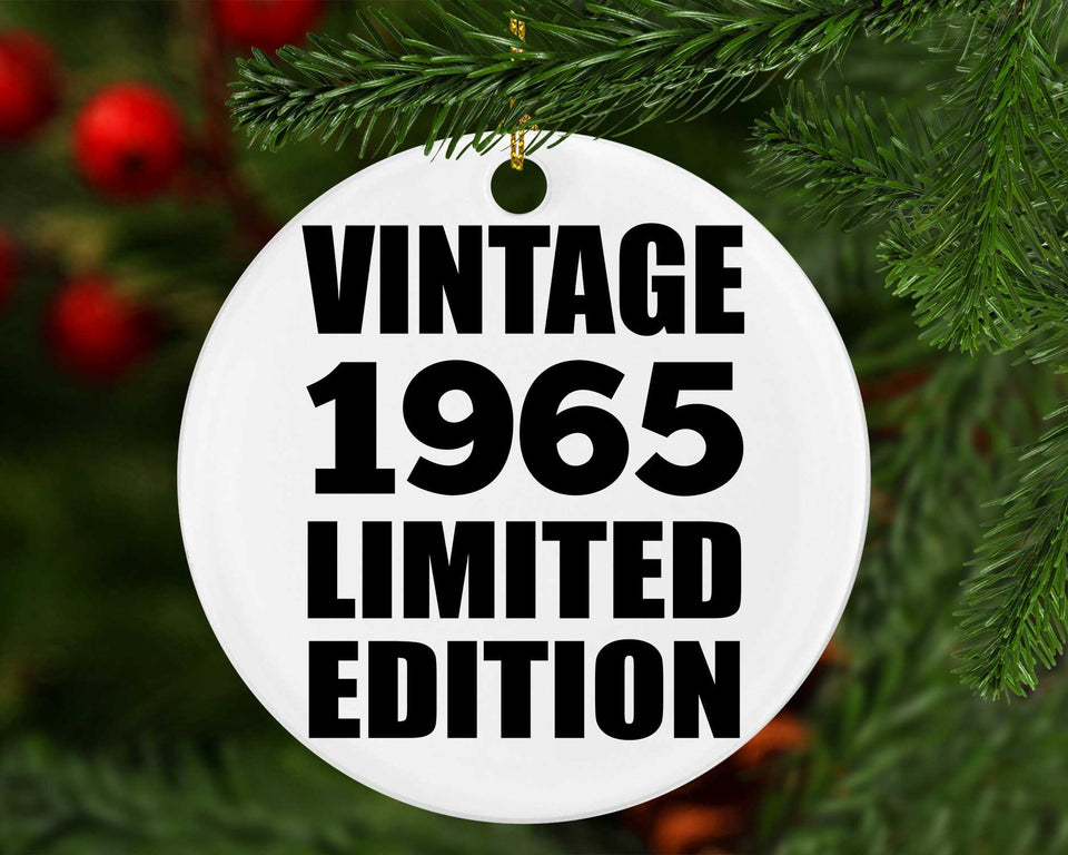 59th Birthday Vintage 1965 Limited Edition - Circle Ornament