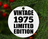 49th Birthday Vintage 1975 Limited Edition - Circle Ornament