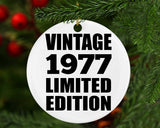 47th Birthday Vintage 1977 Limited Edition - Circle Ornament