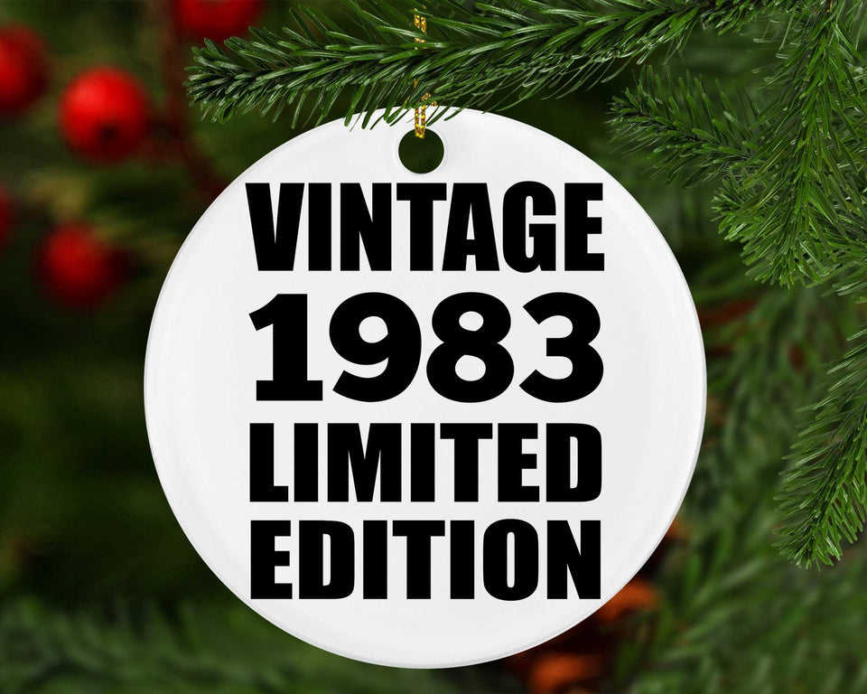 41st Birthday Vintage 1983 Limited Edition - Circle Ornament