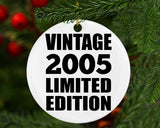 19th Birthday Vintage 2005 Limited Edition - Circle Ornament