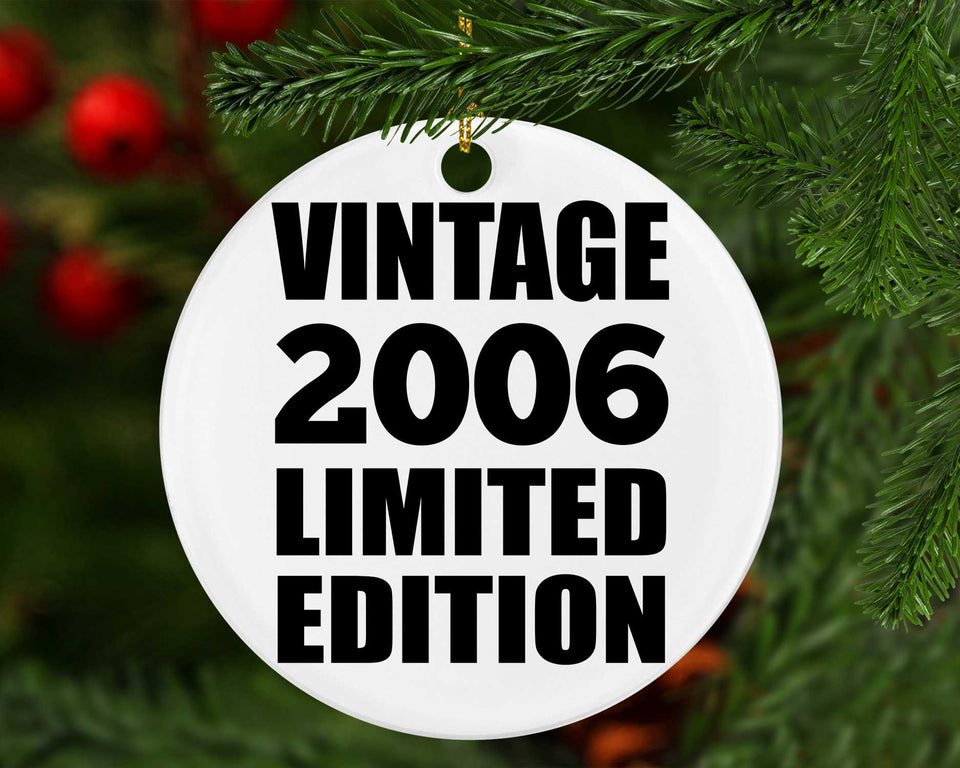 18th Birthday Vintage 2006 Limited Edition - Circle Ornament