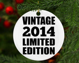 10th Birthday Vintage 2014 Limited Edition - Circle Ornament