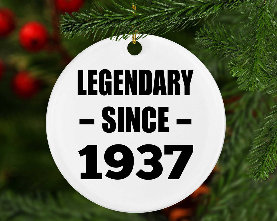 87th Birthday Legendary Since 1937 - Circle Ornament