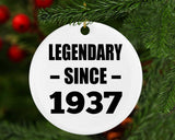 87th Birthday Legendary Since 1937 - Circle Ornament