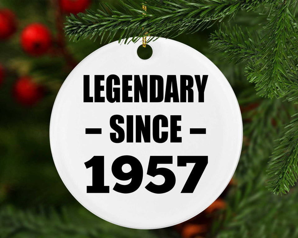 67th Birthday Legendary Since 1957 - Circle Ornament
