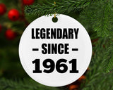 63rd Birthday Legendary Since 1961 - Circle Ornament