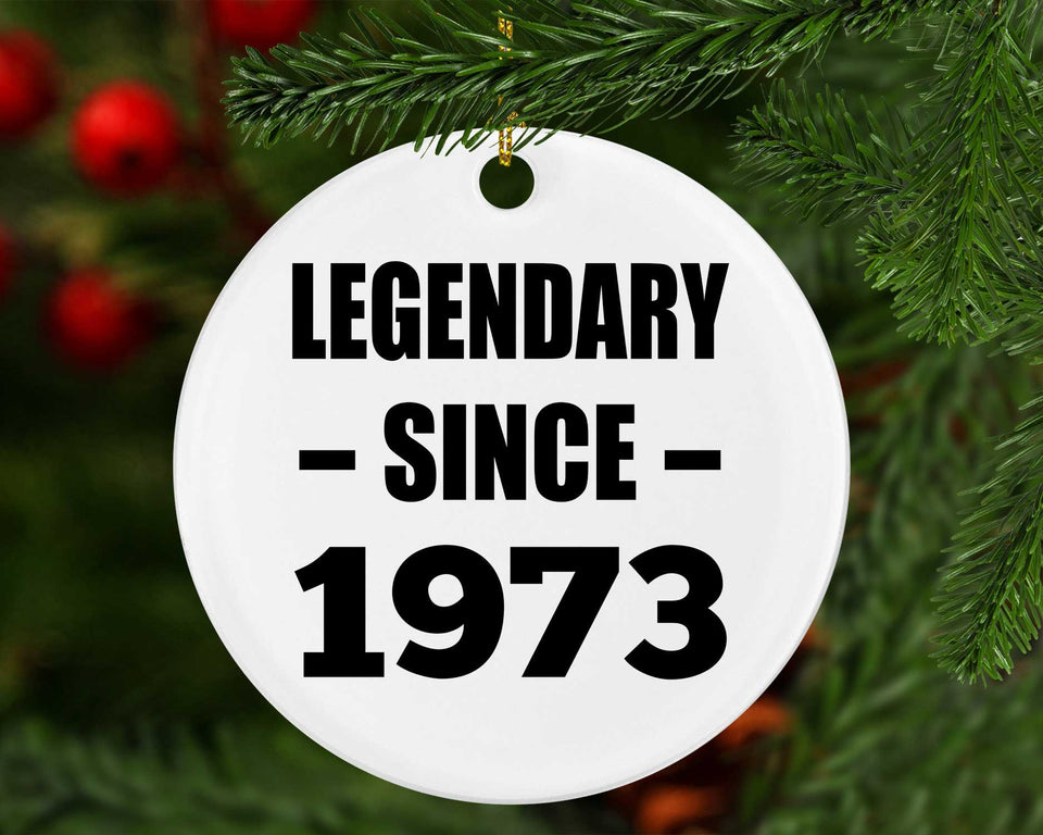 51st Birthday Legendary Since 1973 - Circle Ornament